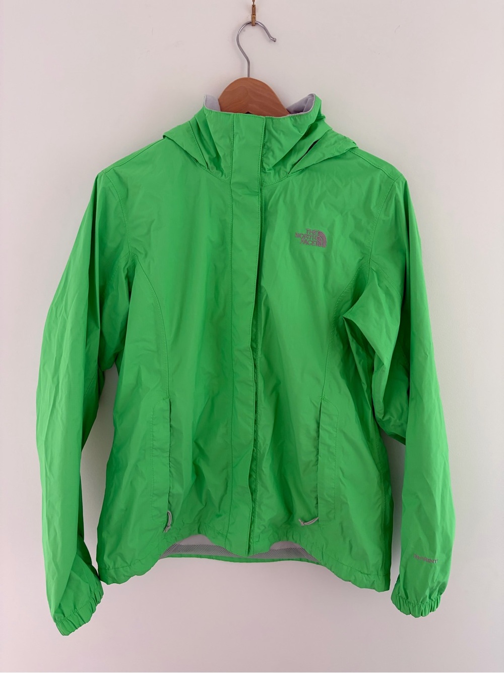 The North Face Green Women's Outdoor waterproof Rain Jacket, L